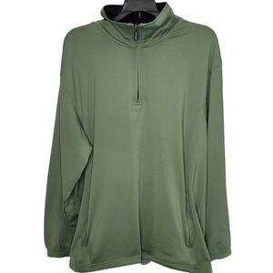 Izod XFG Cool FX Series Pullover Golf Green Lightweight Men's Sz Large Polyester